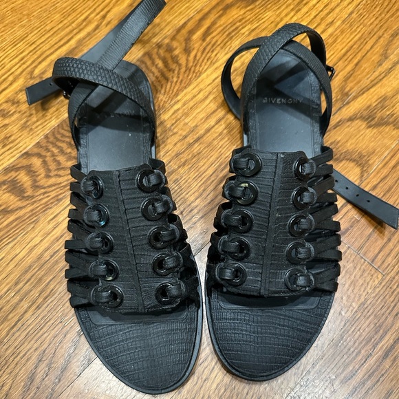 Givency Black Strap Sandal Flat, 41 never worn - Picture 1 of 6